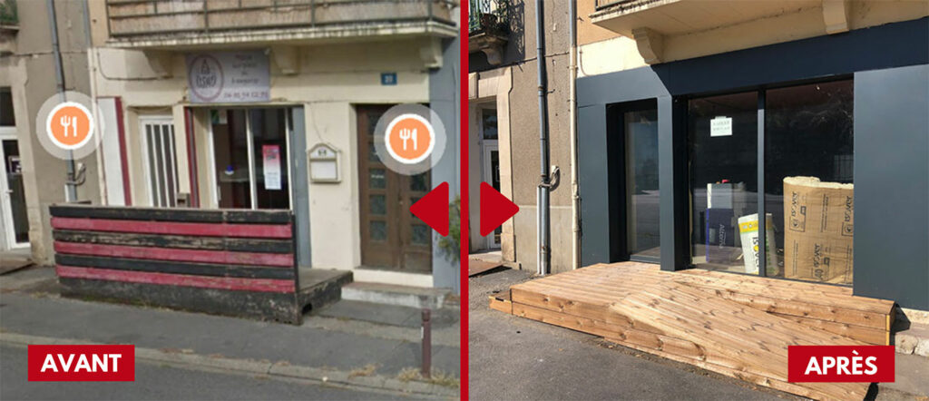 vitrine PizzaMat avant apres