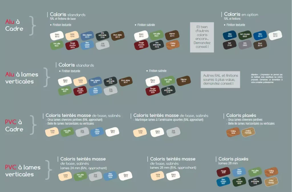 coloris volets